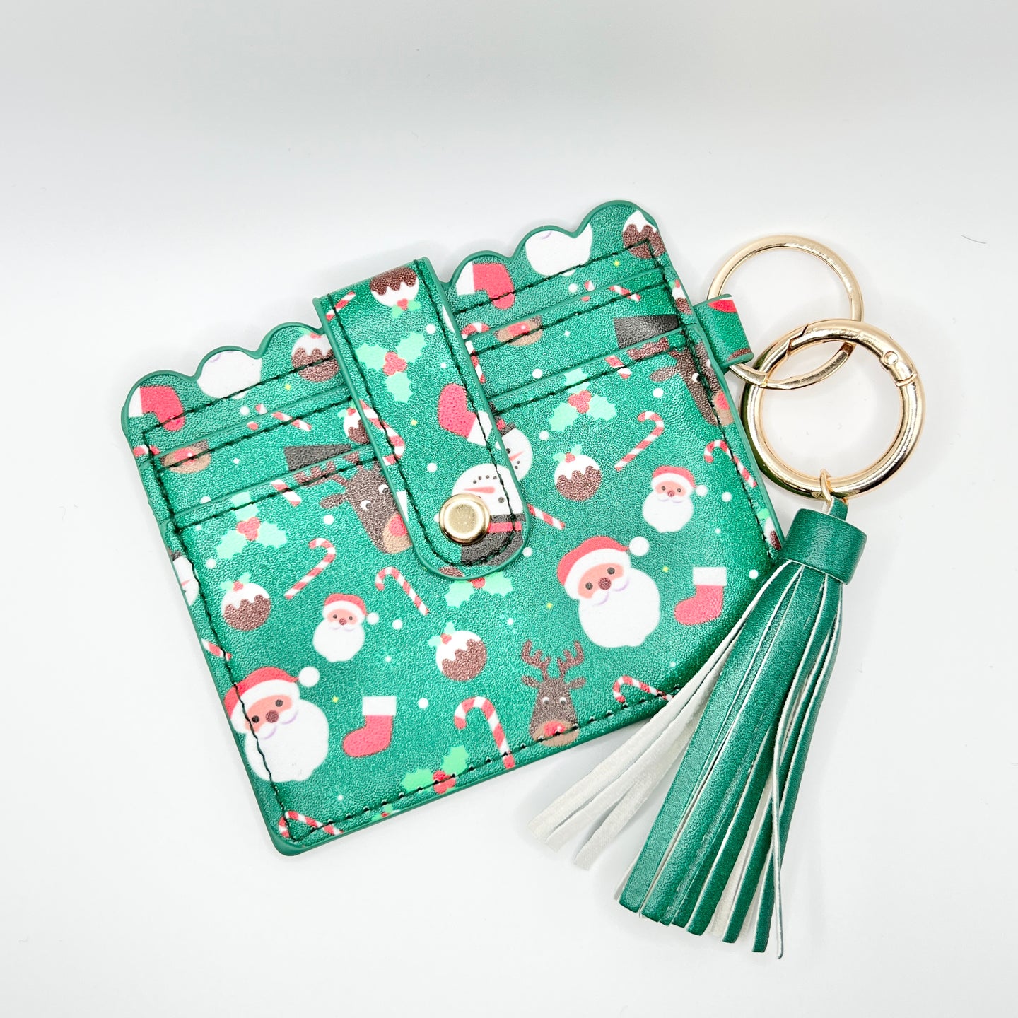 Green Christmas Wallet w/Tassel